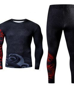 Men Set 3D Print Chinese Style Sports Tracksuit Running Gym Clothes Exercise Jogger Workout Cosplay Plus Size Skinny Men Suits 8