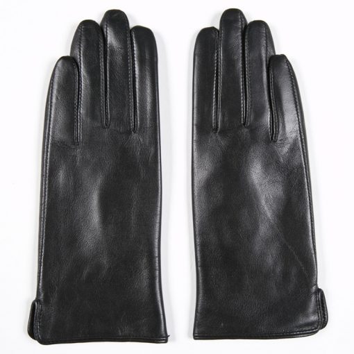 Gours Winter Genuine Leather Gloves for Women Fashion Brand Black Goatskin Finger Gloves New Arrival Warm Mittens GSL028 7
