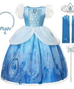 Cinderella Girl Dress 2020 new Christmas Girl Princess navidad Kids clothes Children vestidos Halloween Party Cosplay Costume 7
