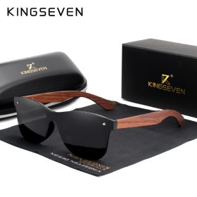 KINGSEVEN Natural Wooden Sunglasses Men Polarized Fashion Sun Glasses Original Wood Oculos de sol masculino 4
