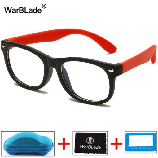 WarBLade Kids Anti Blue Light Blocking Glasses Children Optical Frame Eyeglasses Boys Girls Computer Transparent Eyewears UV400 3