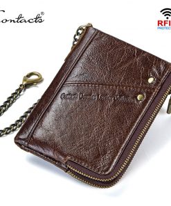 CONTACT'S genuine leather men wallets RFID short walet coin purse male portomonee card holder men's wallet carteira masculina 1