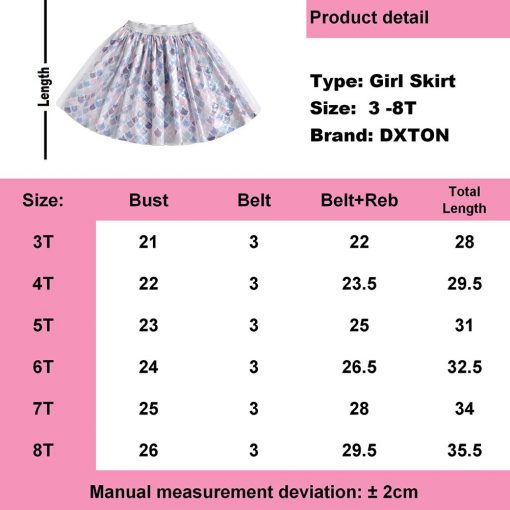 DXTON Baby Girls Skirts Tullu Pettiskirt Dance Skirt Christmas Party Costume Princess Skirts Dresses For Girls Clothing 3-8 Year 5