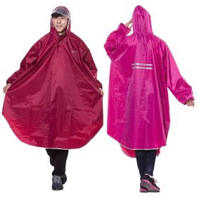 QIAN Men/Women Impermeable Raincoat Electromobile/Bicycle Sleeved Rain Poncho Thick Visable Transparent Hood Rain Gear Rain Coat 2
