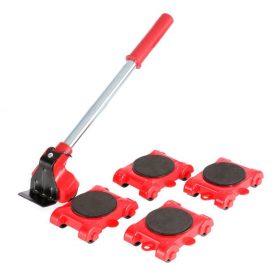 New Heavy Duty Furniture Lifter Transport Tool Furniture Mover set 4 Move Roller 1 Wheel Bar for Lifting Moving Furniture Helper 4