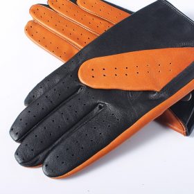 Gours Spring Men's Genuine Leather Gloves High Quality Fashion Black Driving Unlined Goatskin Finger Gloves New Arrival GSM047 4
