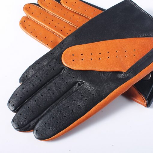Gours Spring Men's Genuine Leather Gloves High Quality Fashion Black Driving Unlined Goatskin Finger Gloves New Arrival GSM047 4