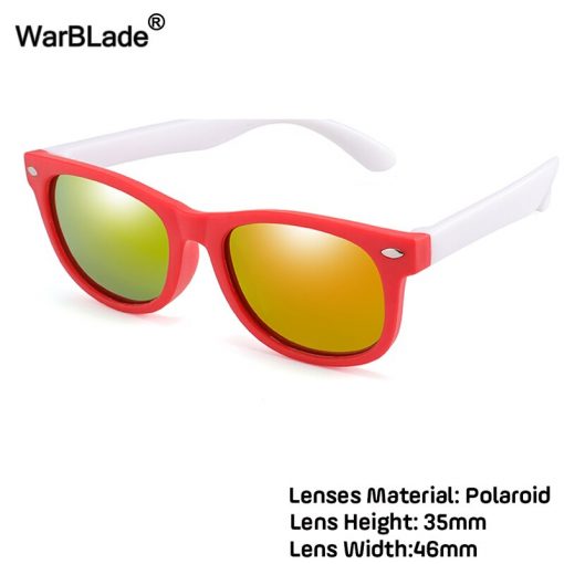 WarBlade Fashion Kids Sunglasses Children Polarized Sun Glasses Boys Girls Glasses Silicone Safety Baby Shades UV400 Eyewear 4