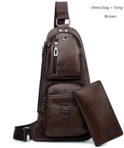 JEEP BULUO BRAND New Men Messenger Bags Hot Crossbody Bag Famous Man's Leather Sling Chest Bag Fashion Casual 6196 11