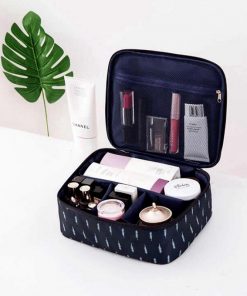 Women Cartoon Flamingo Cosmetic Bag Function Makeup Bag Travel Trunk Zipper Make Up Organizer Storage Pouch Toiletry Kit Box 7