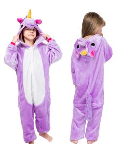 Kigurumi Unicorn Pajamas set Kids Winter Stitch Onesies Cosplay Children Pyjamas Boys Girls Flannel Pijamas Set Animal Sleepwear 16