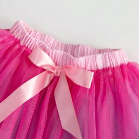 Dxton Brand Baby Girls Skirts Girls Party Ball Cown Princess Tutu Skirts With Bow Christmas Voile Skirts For Children RESK111 4