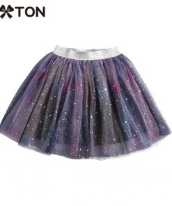 DXTON Kids Tutu Skirt Baby Girls Ballet Dance Costumes Casual Clothes School Girls Skirts Star Glitter Tulle Fluffy Girls Skirts 1