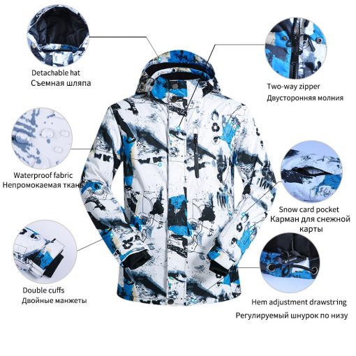 Ski Suit Men Brands Winter Windproof Waterproof Thermal Snow Jacket And Pants Sets Skiwear Skiing And Snowboard Ski Jacket Men 4