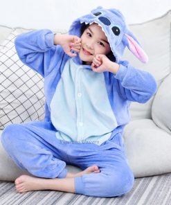 Kigurumi Unicorn Pajamas set Kids Winter Stitch Onesies Cosplay Children Pyjamas Boys Girls Flannel Pijamas Set Animal Sleepwear 14