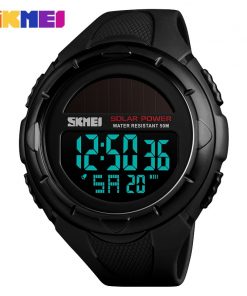 SKMEI Men Luminous Watches Sport Digital Mens Wristwatches Solar For Power Enviormentally Alarm Male Clock reloj hombre 1405 11