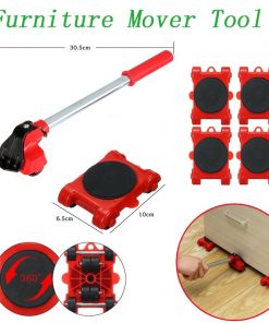 New Heavy Duty Furniture Lifter Transport Tool Furniture Mover set 4 Move Roller 1 Wheel Bar for Lifting Moving Furniture Helper 1