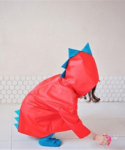 VILEAD Cute Dinosaur Polyester Baby Raincoat Outdoor Waterproof Rain Coat Children Impermeable Poncho Boy Girl Rain Jacket Gift 8