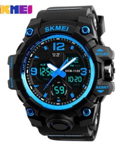 SKMEI Fashion Sports Watches For Men Shockproof Waterproof Digital Wristwatches Men Watch 2 Time Chrono Male reloj hombre 1155B 9