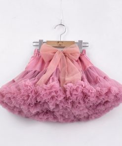 9M-8Years Girls Tutu Skirts Solid Fluffy Tulle Princess Ball gown Pettiskirt Kids Ballet Party Performance Skirts for Children 9