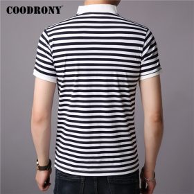 COODRONY Brand Summer Short Sleeve T Shirt Men Cotton Tee Shirt Homme Business Casual Fashion Striped T-Shirt Men Clothes C5099S 4