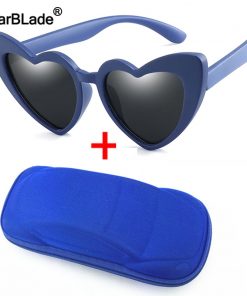 WarBLade Children Sunglasses Kids Polarized Sun Glasses Heart Boys Girls Glasses UV400 Baby TR90 Silicone Safety Frame Eyewear 1