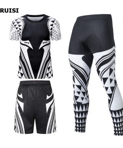 Men Sports suits Sportswear Compression Suits Superhero Running Sets Training Clothes Gym Fitness Tracksuits Rashguard  Workout 15