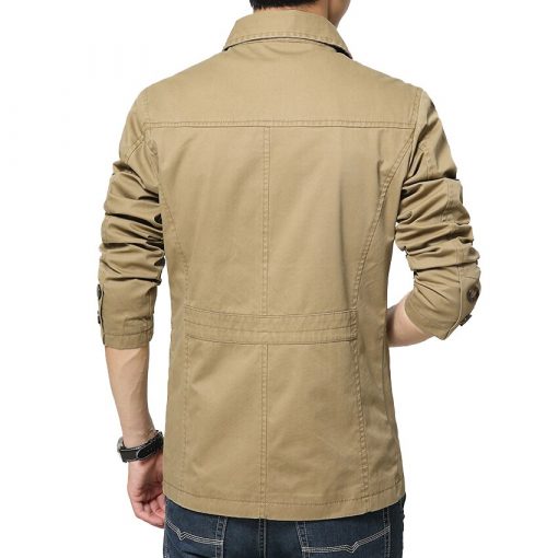 Mountainskin 2020 Men's Jacket Coat 4XL Casual Solid Men Outerwear Slim Fit Khaki Army Cotton Male Jackets Brand Clothing SA220 6
