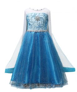 2020 Cosplay Snow Queen 2 Elsa Dresses Girls Dress Elsa Costumes Anna Princess Party Kids Vestidos Fantasia Girls Clothing 7