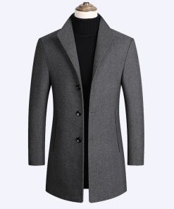 BOLUBAO Men Wool Blend Coat Winter New Men's Casual Wild Wool Overcoat Quality Brand Male Solid Color Wool Coat 11