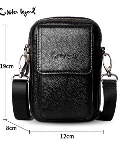 Cobbler Legend Men Crossbody Bag Fashion Genuine Leather Shoulder Bag Casual Black Business Mens Hand Bag For Phone High Quality 10