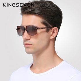 KINGSEVEN 2019 Brand Men Aluminum Sunglasses HD Polarized UV400 Mirror Male Sun Glasses Women For Men Oculos de sol 5
