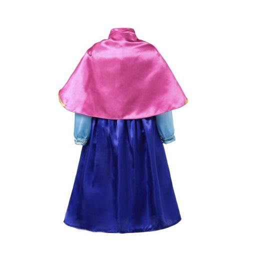 Girls Dress elsa costume anna elsa Dress princess for Kids dress for girls anna dress with cape Dress Costumes Cosplay 3