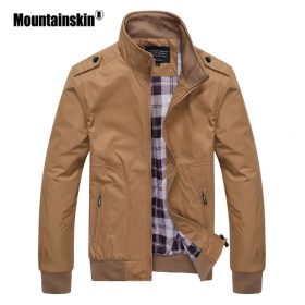 Mountainskin Men's Casual Jackets 4XL Fashion Male Solid Spring Autumn Coats Slim Fit Military Jacket Branded Men Outwears SA432 2