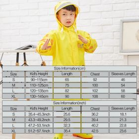 QIAN 3-10 Years Old Kids Raincoat Waterproof Boys Girls Hooded Rain Coat Cartoon Sleeves School Tour Colorful Rain Poncho Suit 6