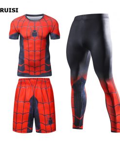 Men Sports suits Sportswear Compression Suits Superhero Running Sets Training Clothes Gym Fitness Tracksuits Rashguard  Workout 20