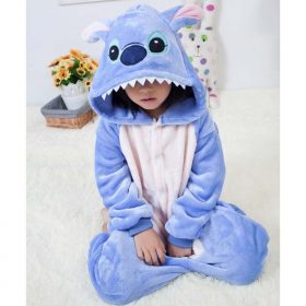 Kigurumi Unicorn Pajamas set Kids Winter Stitch Onesies Cosplay Children Pyjamas Boys Girls Flannel Pijamas Set Animal Sleepwear 2