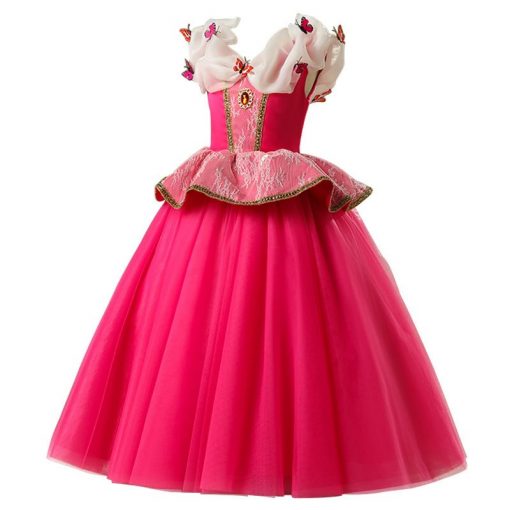 Girls Dresses Sleeping Beauty Cosplay Princess Dress For Girls Kids Halloween Birthday Party Tutu Dress for Christmas 6