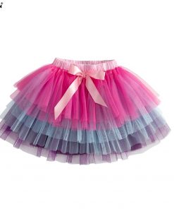 Dxton Brand Baby Girls Skirts Girls Party Ball Cown Princess Tutu Skirts With Bow Christmas Voile Skirts For Children RESK111 1