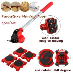 2020 New Dropship Furniture Mover Tool Set Heavy Stuff Transport Lifter 4 Wheeled Mover Roller with Wheel Bar Moving Device Tool 1