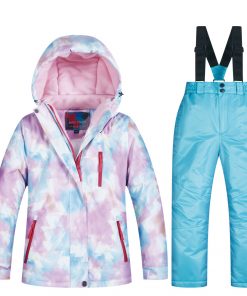 New Kids Ski Suit Children Brands Windproof Waterproof Warm Girls Snow Set Winter Skiing And Snowboarding Jacket For Child 1