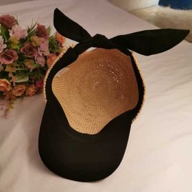 2019 New Women Baseball Caps Handmade Knitting Crochet Peaked Cap Female Equestrian Hat Summer Sun Hat Adjustable Breathable 5