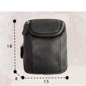 AETOO Casual Men's Messenger Bag Men's Mini Shoulder Small Bag Leather Retro Phone Bag Leather Multifunction Waist Bag 6