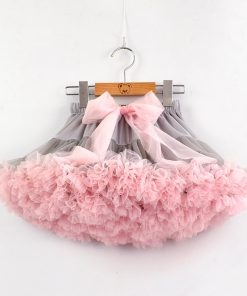 9M-8Years Girls Tutu Skirts Solid Fluffy Tulle Princess Ball gown Pettiskirt Kids Ballet Party Performance Skirts for Children 21