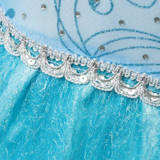 Princess Girls Anna elsa Dress Anna Costume with Cloak Children Cosplay Clothing Snow Queen 2 birthday Party Cosplay Fancy Dress 6