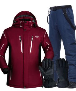 Ski Suit Men Super Warm Thicken Waterproof Windproof Winter Snow Suits Skiing And Snowboarding Jackets + Pants Plus Size Brands 20