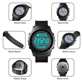 SKMEI Bluetooth Sport Mens Watch APP Call Reminder Wrist Smart Watch Heart Rate Watches Men Luminous reloj inteligente 1626 5
