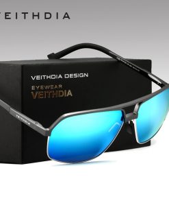 VEITHDIA Men's Aluminum Magnesium Alloy Polarized Sunglasses Men Square Vintage Male Sun glasses Eyewear Accessories Google 6521 1