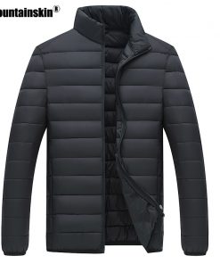 Mountainskin New Men's Parka Coat Light Cotton Jackets Winter Autumn Fashion Thermal Casual Coats Mens Brand Clothing SA749 2