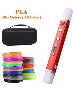 Myriwell 1.75mm ABS/PLA DIY 3D Pen LED Screen,USB Charging 3D Printing Pen+100M Filament Creative Toy Gift For Kids Design 12